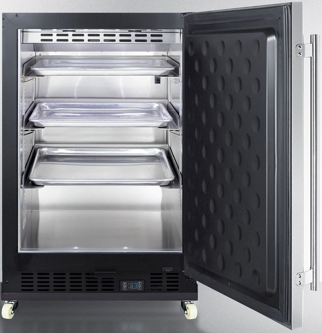 Summit® Commercial Series 24" 5.0 Cu. Ft. Stainless Steel Built-In or Freestanding Under The Counter Refrigerator-1