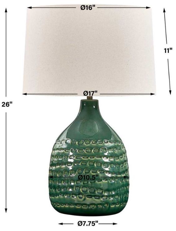 Uttermost® Breya Green Glaze Table Lamp-3