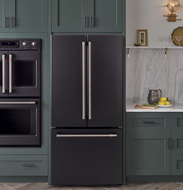 Café™ 33 in. 18.6 Cu. Ft. Matte Black Counter Depth French Door Refrigerator