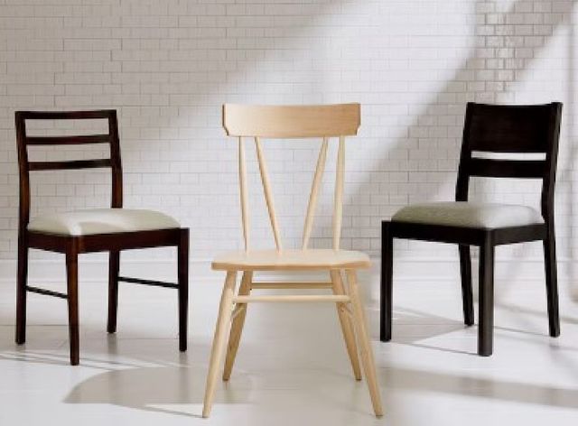 Bassett® Furniture Origins Phelps Carbon Dining Chair with Cream Upholstered Seat-3