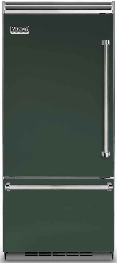 Viking® 5 Series 36 in. 20.4 Cu. Ft. Blackforest Green Built In Bottom Freezer Refrigerator-0