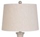 Lamps Per Se Antique Silver/White Washed Wood Table Lamp-1