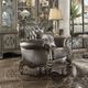 ACME Furniture Versailles Antique Platinum/Silver Leather Chair-1