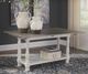 Signature Design by Ashley® Havalance Gray Lift-Top Sofa Table with Antique White Base-5