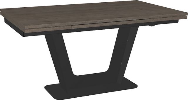 Amisco Customizable Amelia Thermo Fused Laminate Rectangular Dining Table Top with Metal Base