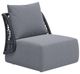 Zuo® Modern Mekan Black/Gray Aluminum Fabric Outdoor Accent Chair-0