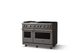 Viking® 5 Series 48" Damascus Gray Pro Style Gas (LP) Range with Polished Chrome Trim-2
