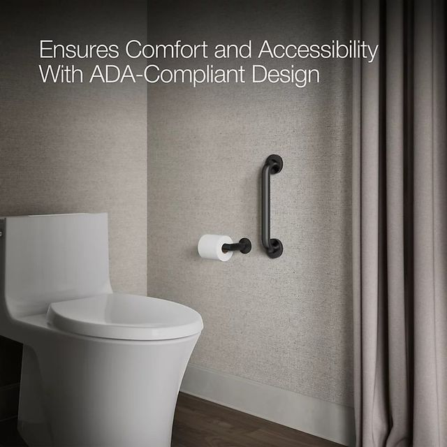 KOHLER® Contemporary Matte Black 12" Grab Bar-3