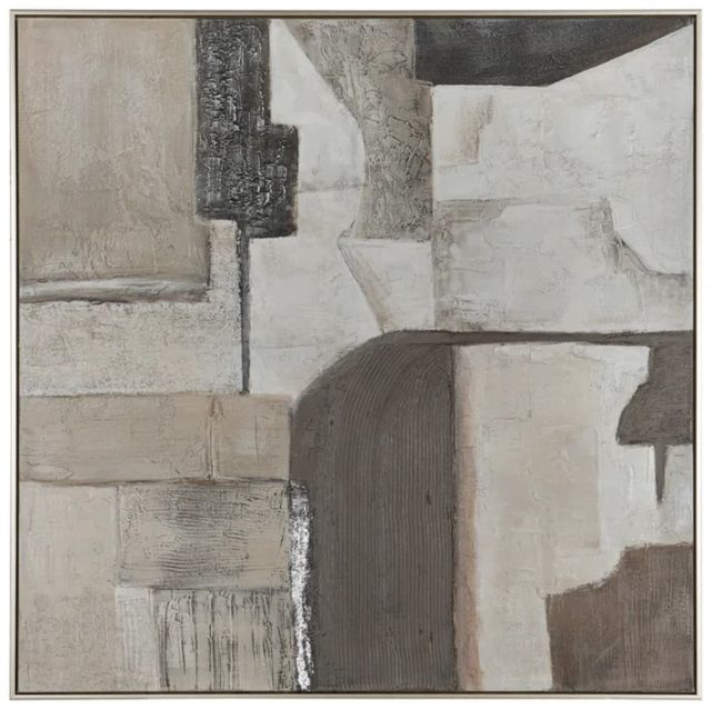 Stylecraft Stepping Stones II Beige/Brown/Gray Wall Art-0