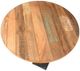 YHD Brown Dining Table with Black Base-2