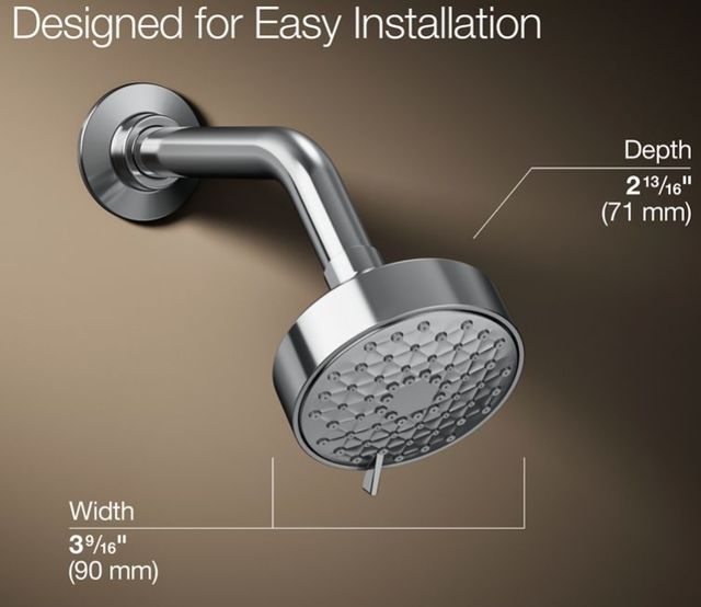 KOHLER® Awaken® G90 Polished Chrome 1.5 GPM 3-Function Showerhead-3