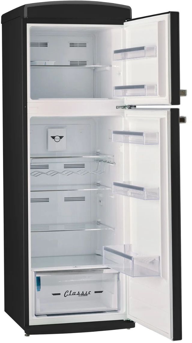 Unique® Appliances Classic Retro 24" 11 Cu. Ft. Midnight Black Counter Depth Top Freezer Refrigerator-3