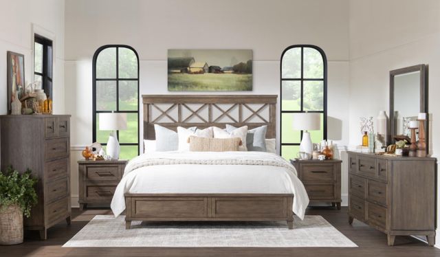 Legacy Classic XXX's And OOO's Cocoa Queen Panel Bed with Storage Footboard-1