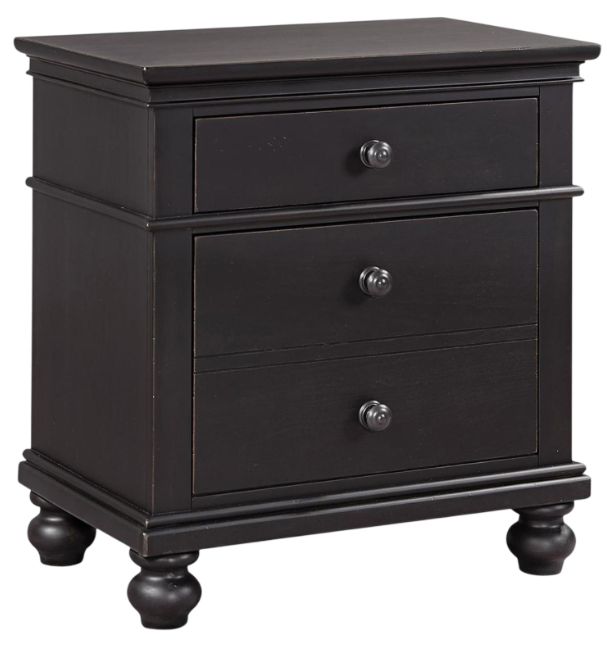 aspenhome® Oxford Black 2-Drawer Nightstand-0