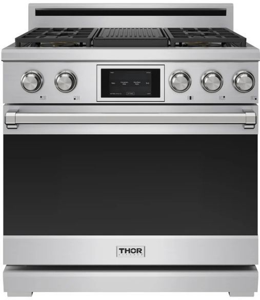 Thor Kitchen® X Series 36" Stainless Steel Freestanding Pro Style Dual Fuel Gas Range-0