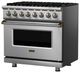 Viking® 5 Series 36'' Ivy Pro Style Dual Fuel Range with Griddle-1
