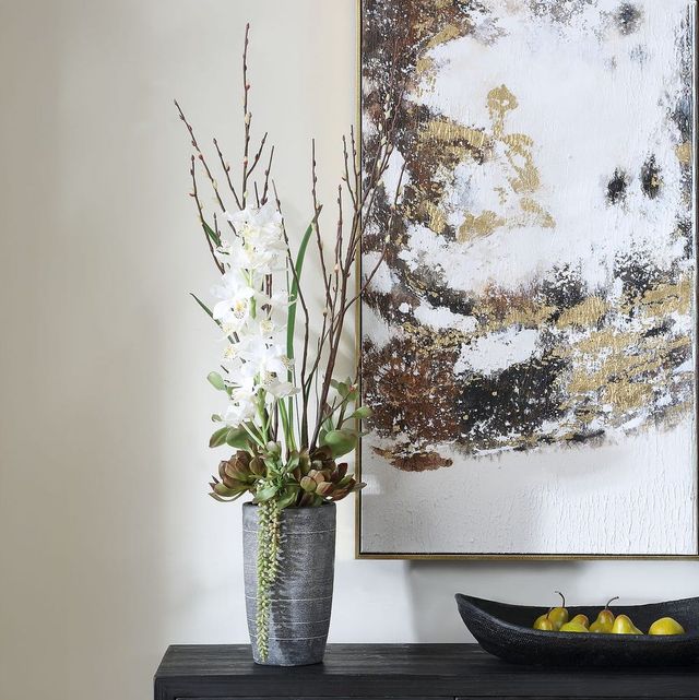 Uttermost® Eterna Orchid Aged Charcoal Centerpiece-1