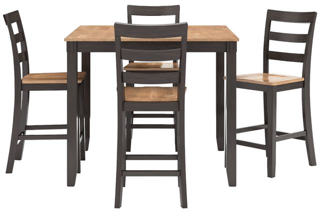Signature Design by Ashley® Gesthaven 5-Piece Brown/Natural Counter Table Set-1