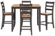 Signature Design by Ashley® Gesthaven 5-Piece Brown/Natural Counter Table Set-1