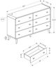 Monarch Specialties Inc. White Oak Dresser-2