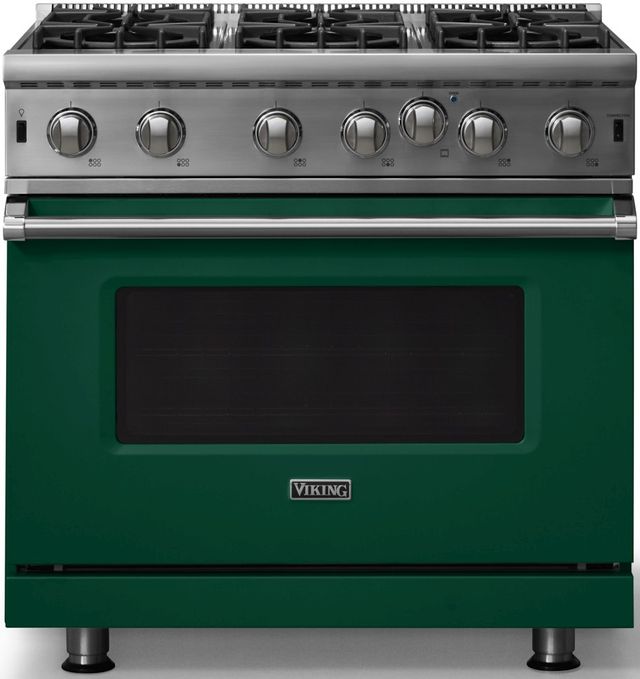 Viking® 5 Series 36" Ivy Pro Style Liquid Propane Gas Range-0