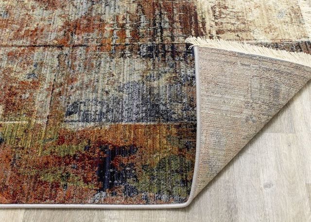 Kalora Interiors Serene Red Blue Beige 5'3" x 7'7" Rug-3