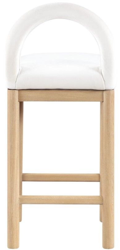 Meridian Furniture Conrad Cream/Natural Upholstered Counter Stool-4