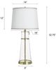 Stylecraft Clear Seeded and Antique Brass Table lamp-2