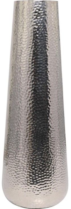Deco Marche Silver Tall Hammered Vase-1