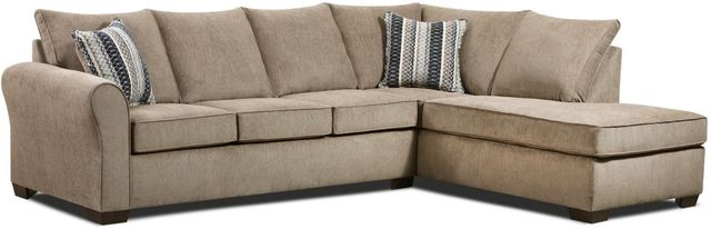 Fusion Furniture Stonegate Latte 2-Piece Brown Sectional-0