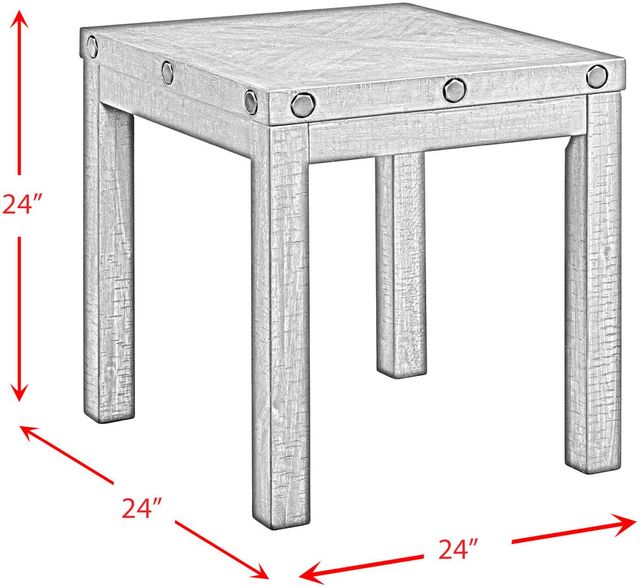 Elements International Colorado Charcoal End Table-1