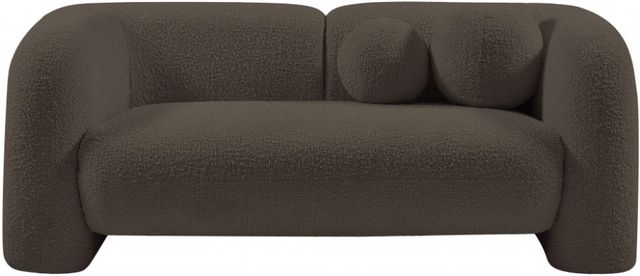 Meridian Furniture Emory Brown Boucle Fabric Loveseat-1