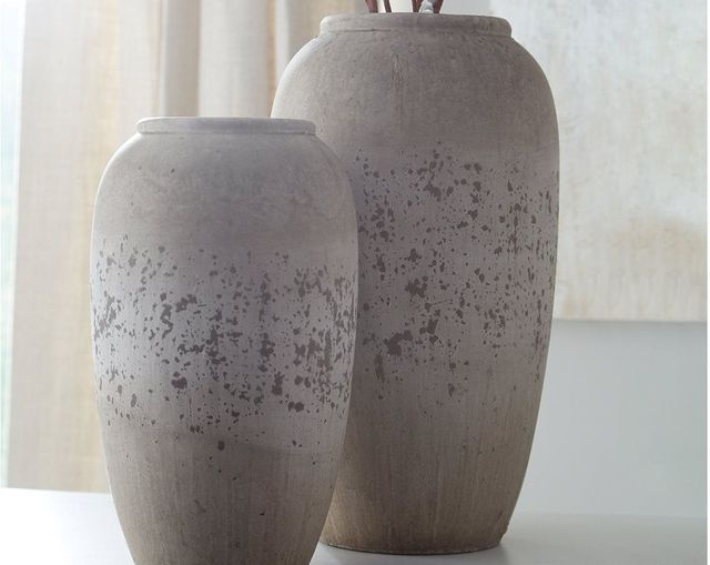 Signature Design by Ashley® Dimitra 2-Piece Brown/Cream Vase Set-1