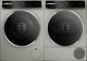 Bosch® 800 Series Pearl Steel Front Load Washer & Electric Dryer Laundry Pair-0