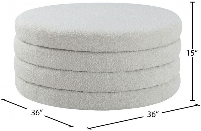 Meridian Furniture Aphia Cream Ottoman-1