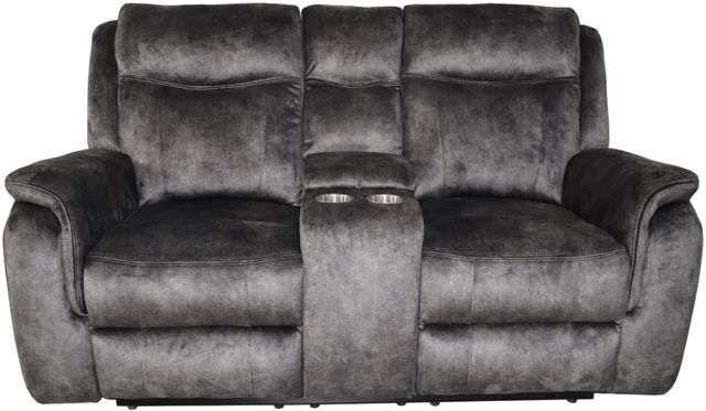 New Classic® Home Furnishings Park City Slate Loveseat with Powered Footrest-2