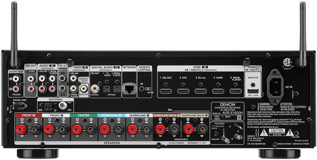 Denon® AVR-X1600H 7.2CH 4K Ultra HD AV Receiver-4