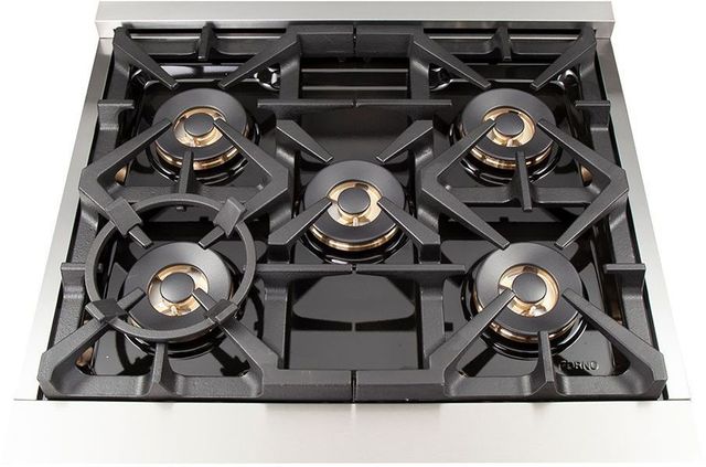 FORNO® Capriasca 30" Stainless Steel Pro Style Dual Fuel Range-3