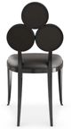 Caracole® Orion Black Dining Side Chair with Brushed Tungsten Legs-4
