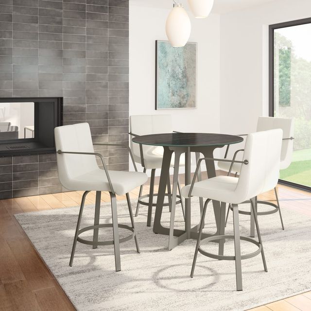 Amisco Genesis Italian Porcelain Round Bar Table-1