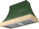La Cornue CornuFé Cascade 44" Brands Hatch Green Wall Mounted Range Hood with Polished Brass Trim-0