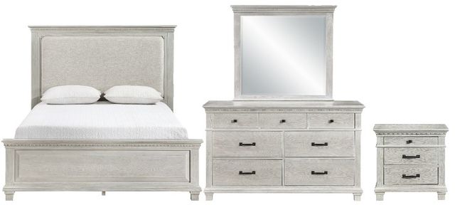 New Classic® Home Furnishings Silver Sands 4-Piece Gray California King Panel Bedroom Set-0