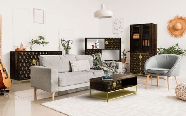 Jaipur Furniture PDR Range Dark Brown Bar Cabinet-1
