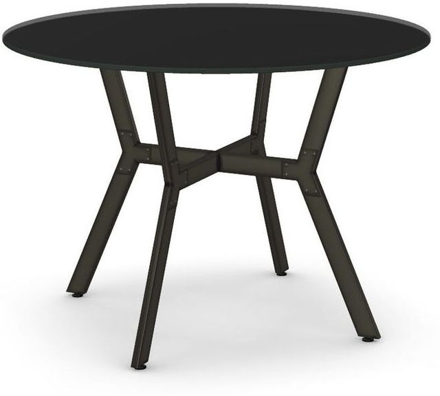 Amisco Customizable Norcross Black Glass Round Table-0