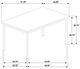 Coaster® Garza Greige Oak Rectangular Dining Table with Matte Black Base-2