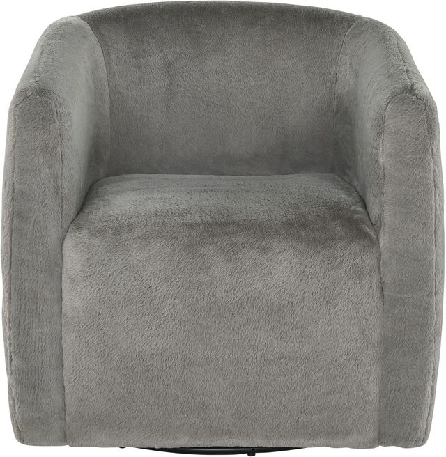 Signature Design by Ashley® Bramner Charcoal Swivel Accent Chair-1