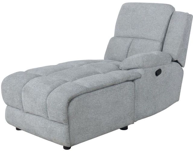 Coaster® 3-Piece Light Gray Reclining Sectional with Chaise-4