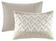 Olliix by INK+IVY Mila Taupe Full/Queen Cotton Printed Comforter Set with Chenille-1