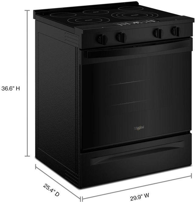 Whirlpool® 30" Black Slide In Electric Range with  Air Cooking Technology-2