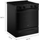 Whirlpool® 30" Black Slide In Electric Range with Air Cooking Technology-2